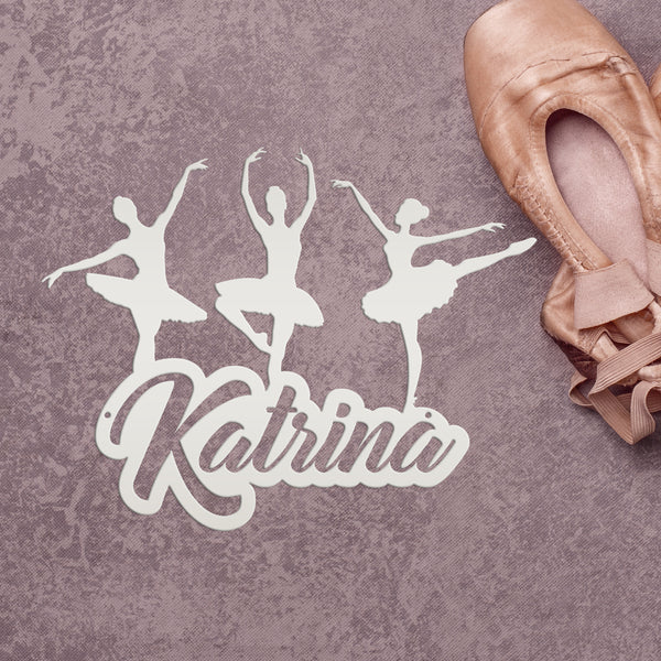 Personalized Ballerina Metal Sign