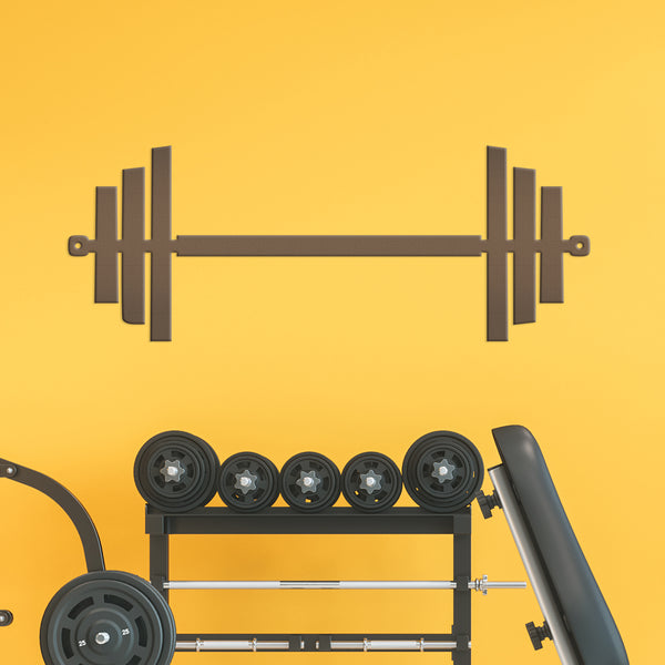 Barbell Home Gym Metal Sign-Weight Room-Fitness Room-Wall Decor-Wall Art-Barbell Shaped Sign