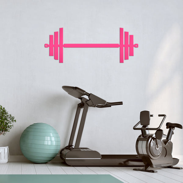 Barbell Home Gym Metal Sign-Weight Room-Fitness Room-Wall Decor-Wall Art-Barbell Shaped Sign
