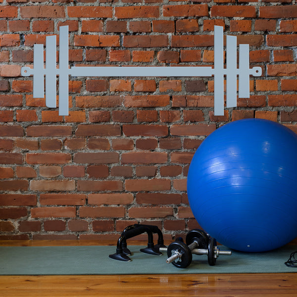 Barbell Home Gym Metal Sign-Weight Room-Fitness Room-Wall Decor-Wall Art-Barbell Shaped Sign
