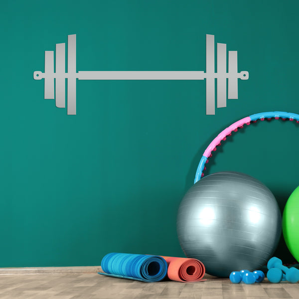 Barbell Home Gym Metal Sign-Weight Room-Fitness Room-Wall Decor-Wall Art-Barbell Shaped Sign