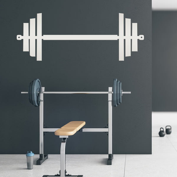 Barbell Home Gym Metal Sign-Weight Room-Fitness Room-Wall Decor-Wall Art-Barbell Shaped Sign