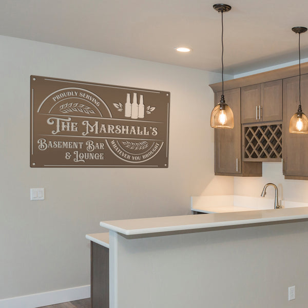 Custom Garage Bar Metal Sign , Pub Wall Decor , Bar Wall Art, Man Cave Basement Bar Wall Decor & Signs