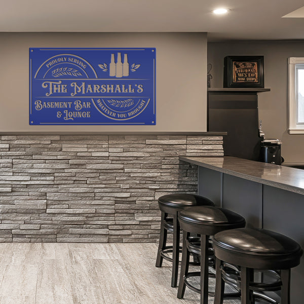 Custom Garage Bar Metal Sign , Pub Wall Decor , Bar Wall Art, Man Cave Basement Bar Wall Decor & Signs