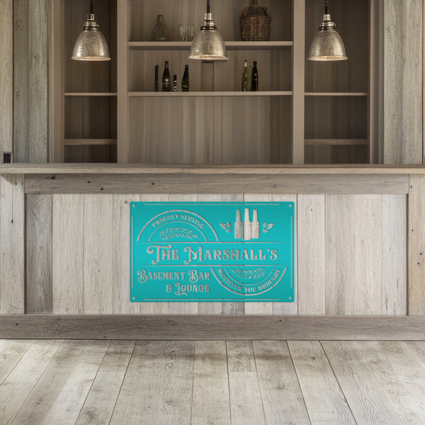 Custom Garage Bar Metal Sign , Pub Wall Decor , Bar Wall Art, Man Cave Basement Bar Wall Decor & Signs