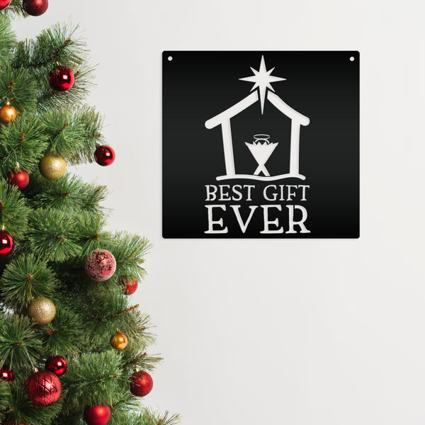 Best Gift Ever Christmas Metal Sign