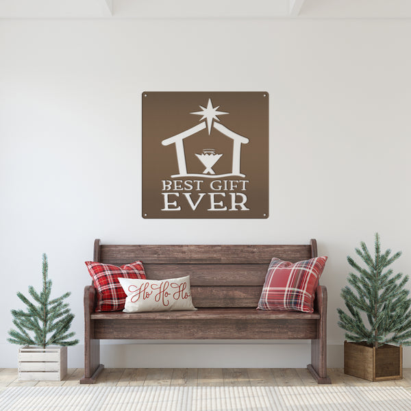 Best Gift Ever Christmas Metal Sign