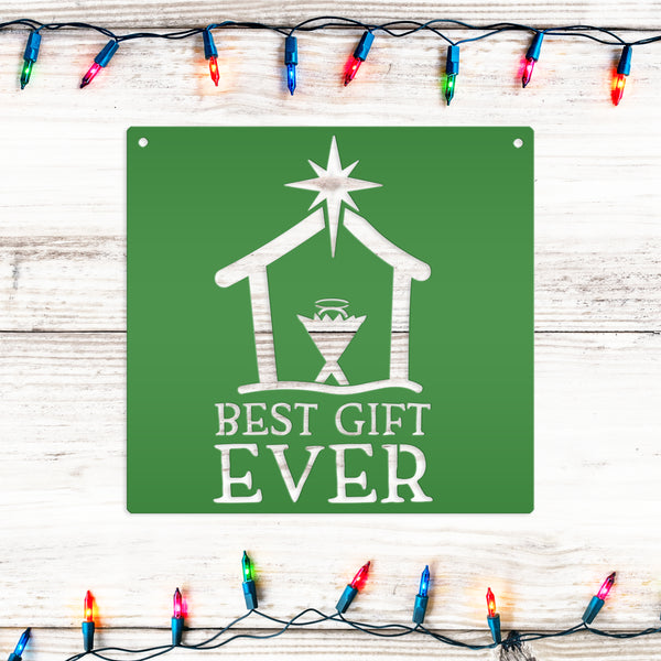 Best Gift Ever Christmas Metal Sign