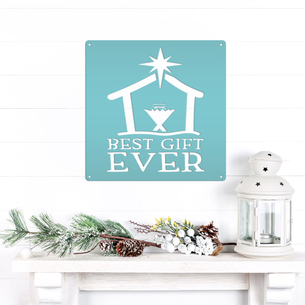 Best Gift Ever Christmas Metal Sign