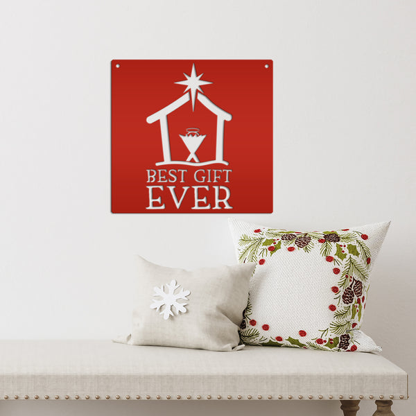 Best Gift Ever Christmas Metal Sign