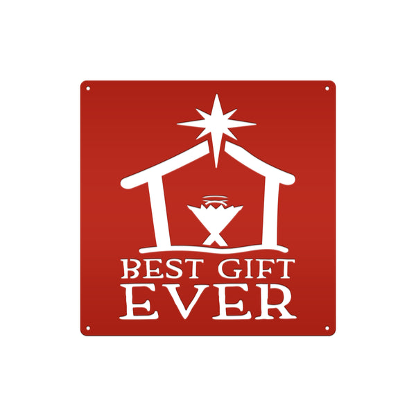 Best Gift Ever Christmas Metal Sign