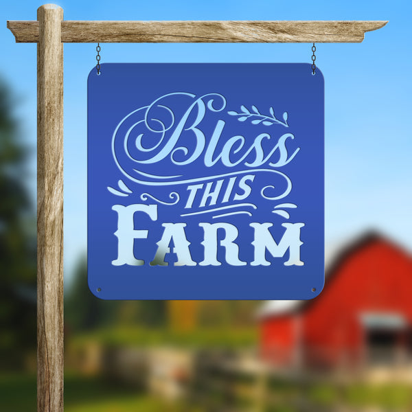 Bless This Farm Metal Sign-Home Decor Sign