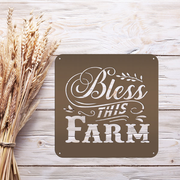 Bless This Farm Metal Sign-Home Decor Sign