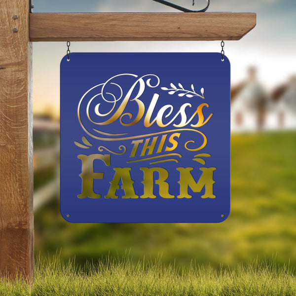 Bless This Farm Metal Sign-Home Decor Sign