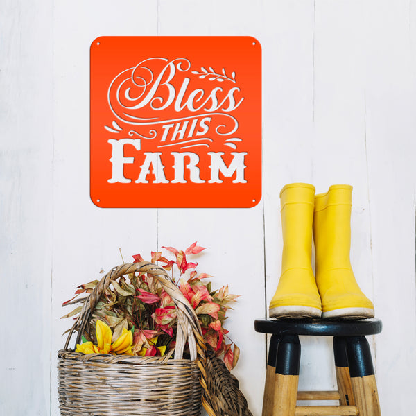 Bless This Farm Metal Sign-Home Decor Sign