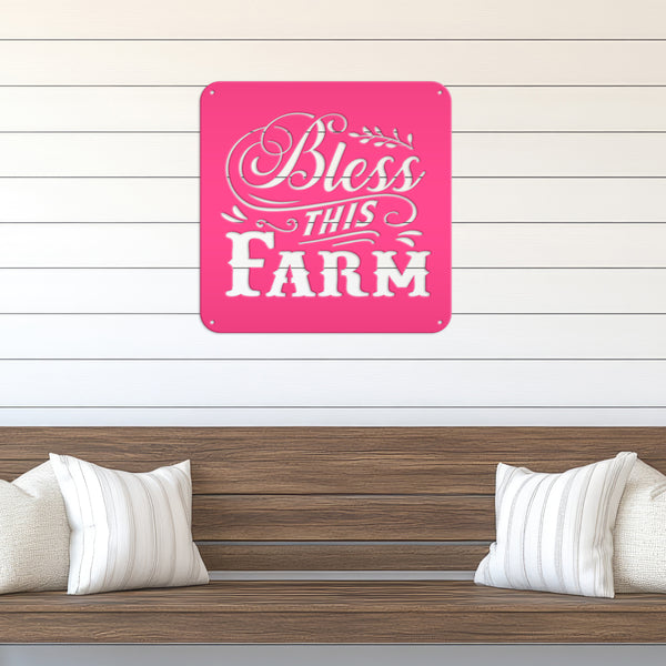 Bless This Farm Metal Sign-Home Decor Sign