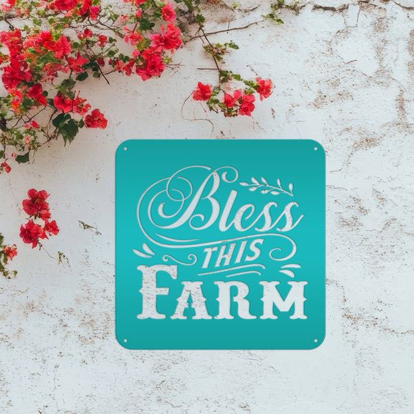 Bless This Farm Metal Sign-Home Decor Sign