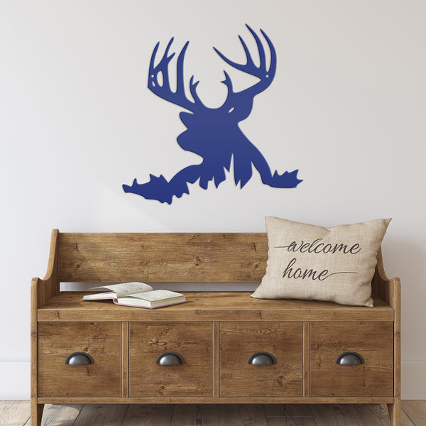 Buck Silhouette Metal Sign- Deer Themed Decor- Cabin Decor-Buck Hunting Themed Decor-Buck-Deer Head Sign -Deer Wall Art