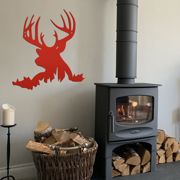 Buck Silhouette Metal Sign- Deer Themed Decor- Cabin Decor-Buck Hunting Themed Decor-Buck-Deer Head Sign -Deer Wall Art