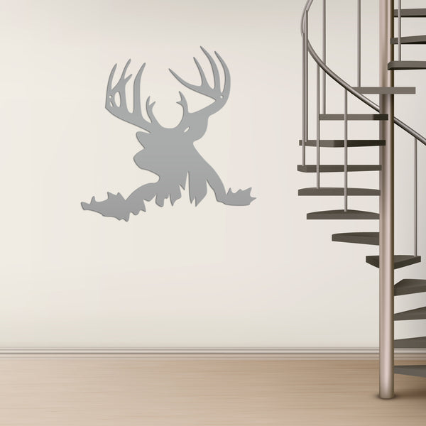 Buck Silhouette Metal Sign- Deer Themed Decor- Cabin Decor-Buck Hunting Themed Decor-Buck-Deer Head Sign -Deer Wall Art