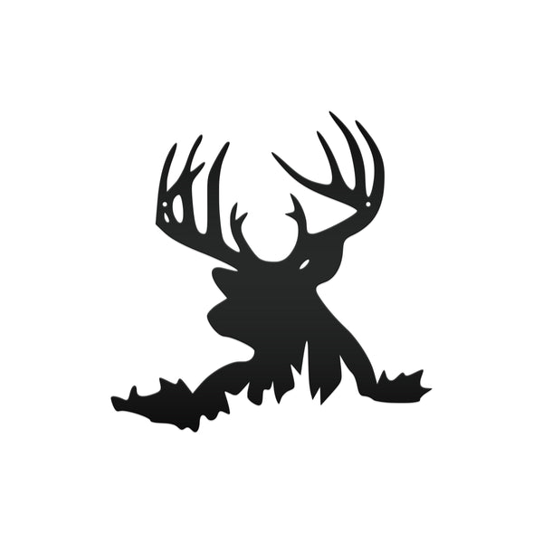 Buck Silhouette Metal Sign- Deer Themed Decor- Cabin Decor-Buck Hunting Themed Decor-Buck-Deer Head Sign -Deer Wall Art