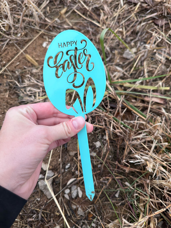 Easter Egg Shaped Outdoor Yard Decor - Easter Lawn Ornament-Outdoor Garden Decor