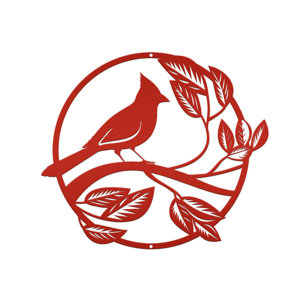 Decorative Cardinal Bird Garden Metal Sign
