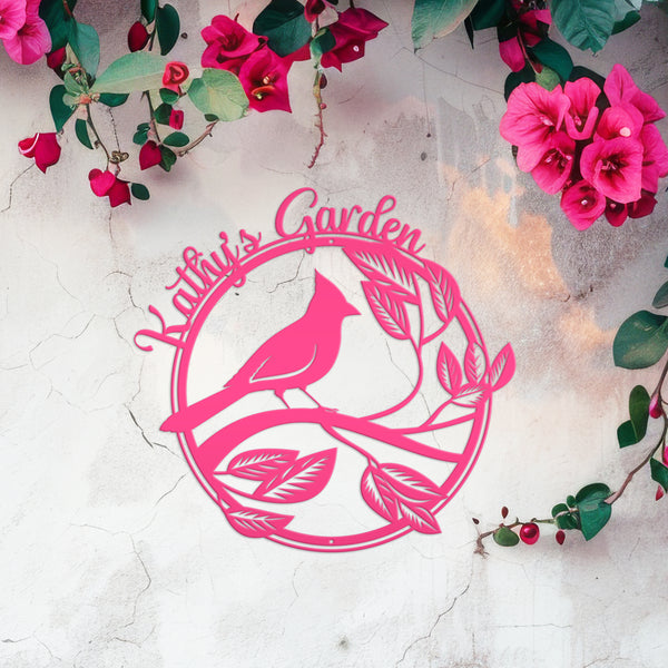 Customized Metal Cardinal Bird Sign and Decor-Metal Memorial Sign