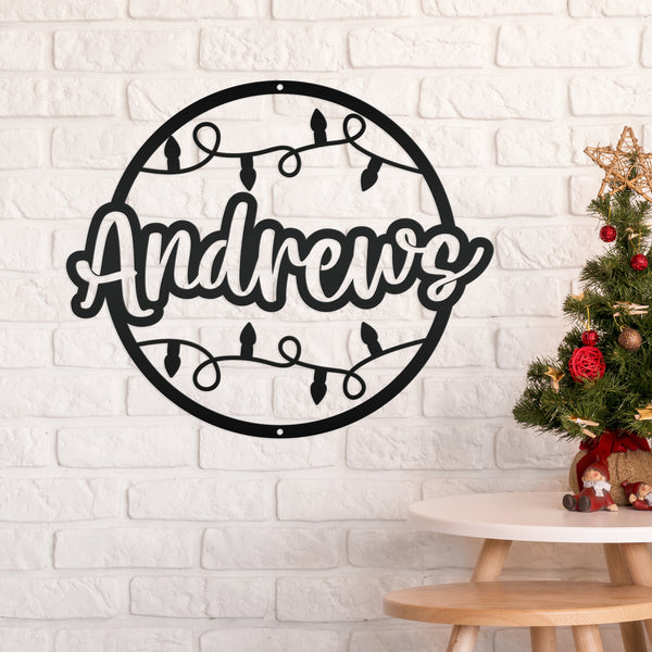 Custom Last Name Christmas Sign