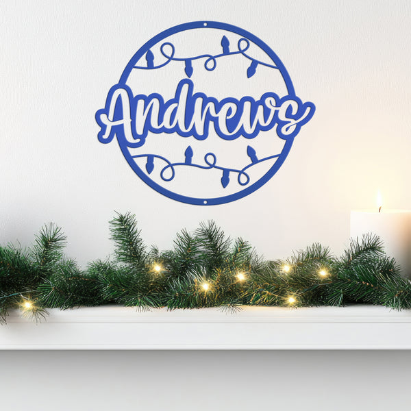 Custom Last Name Christmas Sign