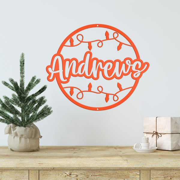 Custom Last Name Christmas Sign