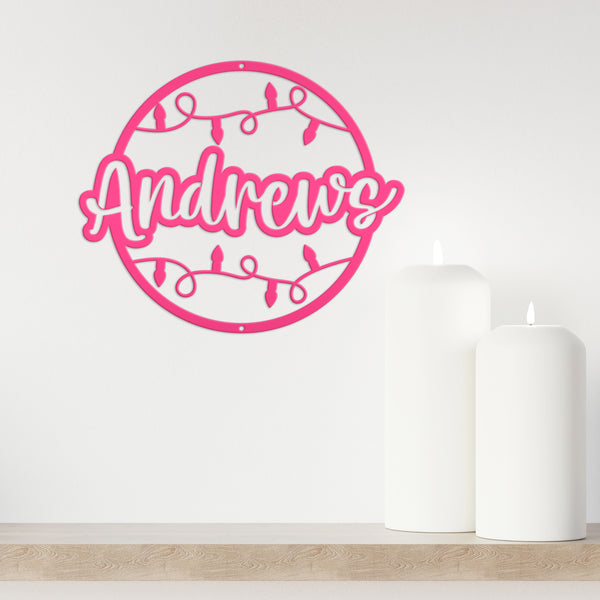 Custom Last Name Christmas Sign