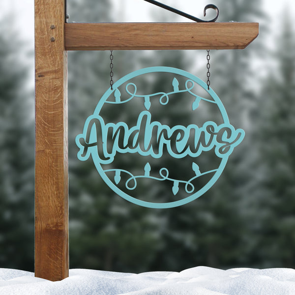 Custom Last Name Christmas Sign