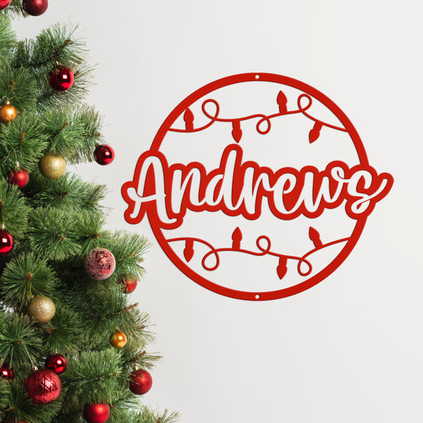 Custom Last Name Christmas Sign