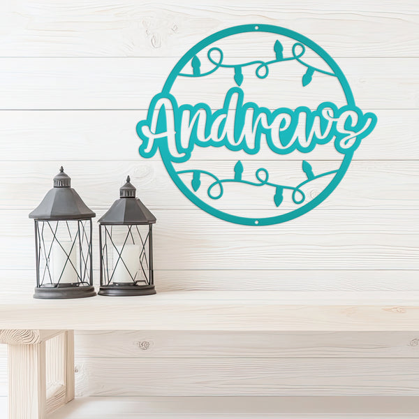 Custom Last Name Christmas Sign