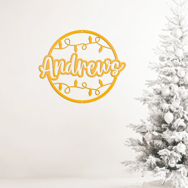 Custom Last Name Christmas Sign