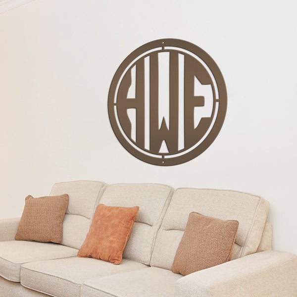 Monogram-Initial-Last Name Sign-Decor-Original Monogram-Wedding Gift-Anniversary Gift