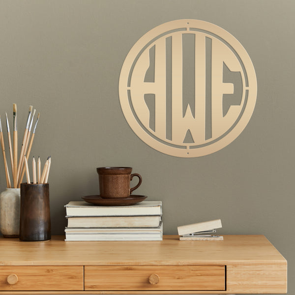 Monogram-Initial-Last Name Sign-Decor-Original Monogram-Wedding Gift-Anniversary Gift