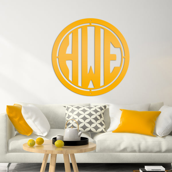 Monogram-Initial-Last Name Sign-Decor-Original Monogram-Wedding Gift-Anniversary Gift