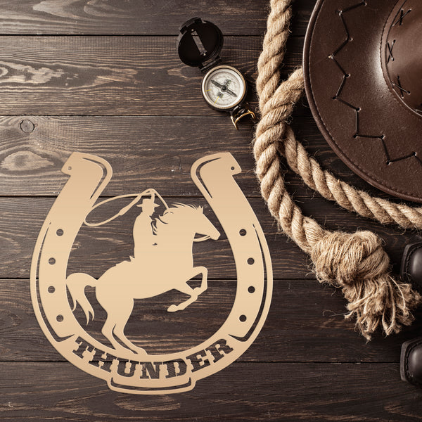 Horse Shoe Personalized Sign 