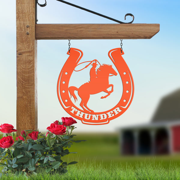 Horse Shoe Personalized Sign 