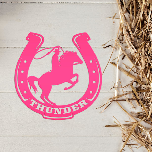 Horse Shoe Personalized Sign and Decor, Horse Gift and Horse Wall Art, Horse Girl