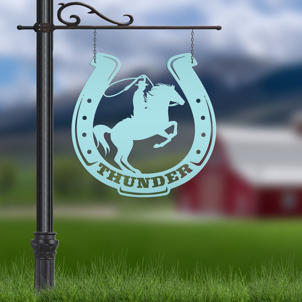 Horse Shoe Personalized Sign 