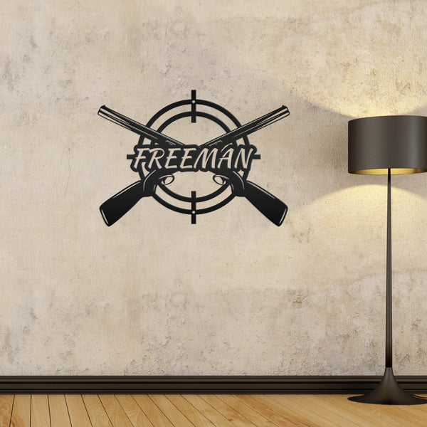 Personalized  Rifle Metal Sign - Hunting Sign Custom-Personalized Hunting Club-Organization-Cabin-Rifle themed Decor-Hunter Themed Decor