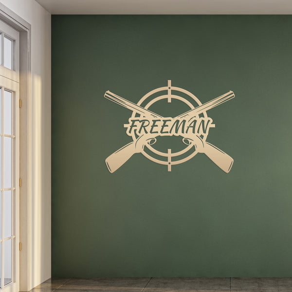 Personalized  Rifle Metal Sign - Hunting Sign Custom-Personalized Hunting Club-Organization-Cabin-Rifle themed Decor-Hunter Themed Decor