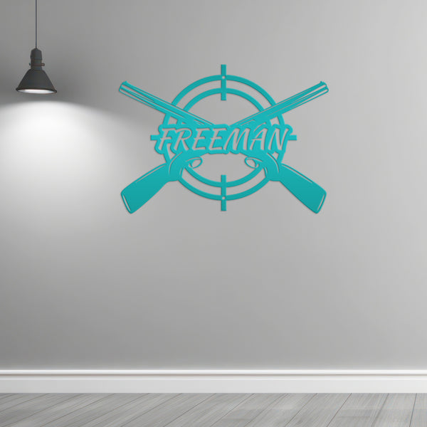 Personalized  Rifle Metal Sign - Hunting Sign Custom-Personalized Hunting Club-Organization-Cabin-Rifle themed Decor-Hunter Themed Decor