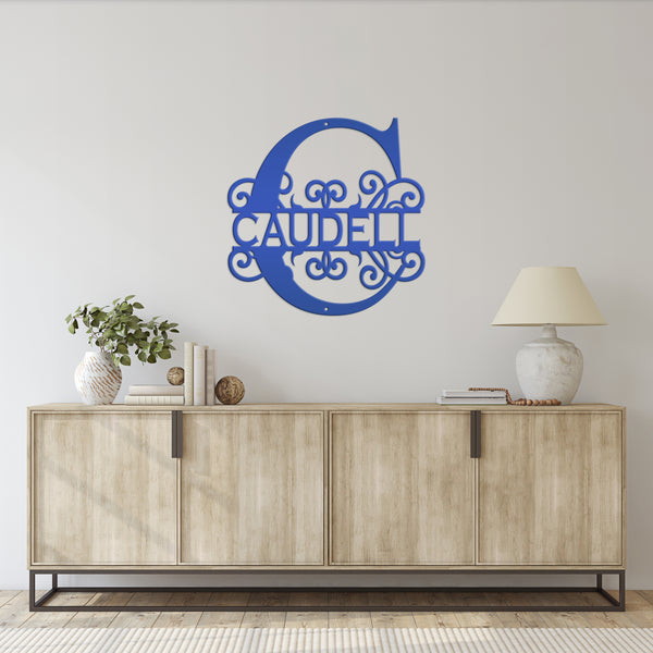 Custom Name Sign, Personalized Wedding Gift, Monogram With Name Sign