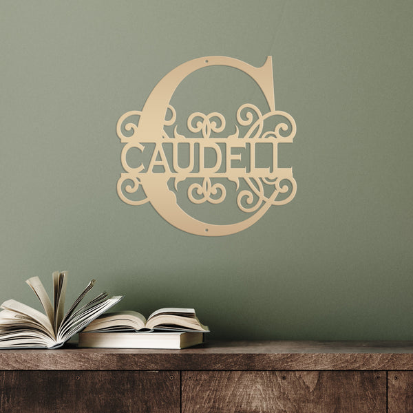 Custom Name Sign, Personalized Wedding Gift, Monogram With Name Sign