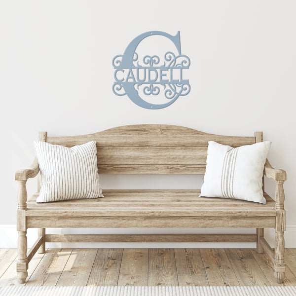 Custom Name Sign, Personalized Wedding Gift, Monogram With Name Sign