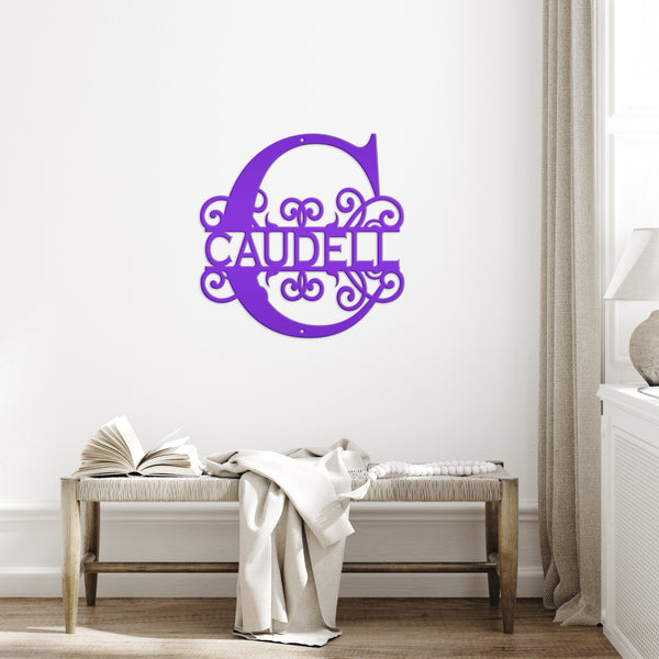 Custom Name Sign, Personalized Wedding Gift, Monogram With Name Sign